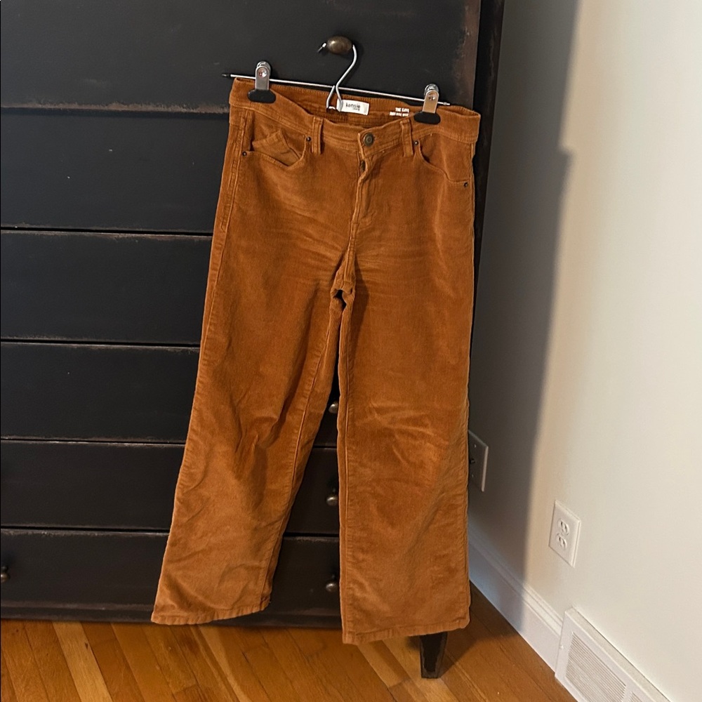 Kensie- Wide Leg Brown Corduroy Pants